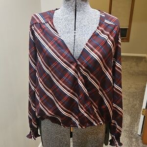 Sanctuary Cori Wrap High Low Blouse